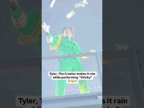 Tyler the Creator Makes It Rain While Performing "Sticky" During CHROMAKOPIA Tour In LA 🤑 💸#Shorts