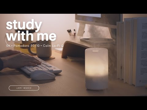 5-HOUR STUDY WITH ME Cozy Evening 🎵 Calm Lo-Fi Music / Pomodoro 50/10 [Music ver.]