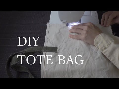 【DIY TOTE BAG】生成りとオリーブの帆布生地でトートバッグを作る