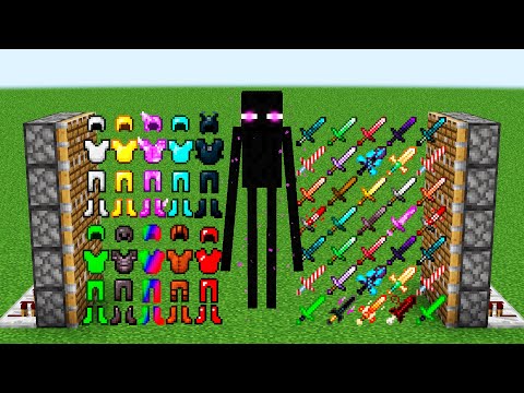 x25 endermans and all armors and all eggs combined