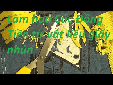 Làm hoa Cúc Đồng Tiền từ vật liệu giấy nhún