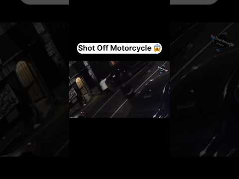 Guy gets shot off his motorcycle unknowingly 😱 #crime #police #violenceprevention ￼￼