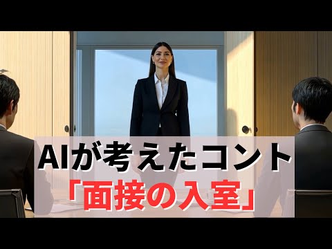 AIが考えた謎のコント「面接の入室」【AI動画】