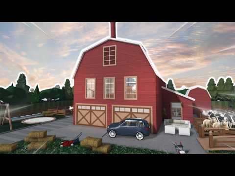 I Built A BARN HOUSE In BLOXBURG