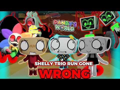 🌈SHELLY SIBLING TRIO RUN gone *WRONG*!🌻| dandys world gameplay (floor 16) |