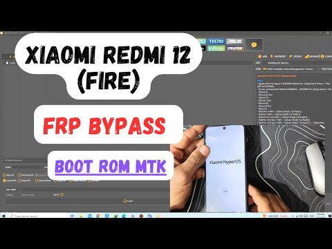 Xiaomi redmi 12 (fire) hyperOS frp bypass by unlock tools