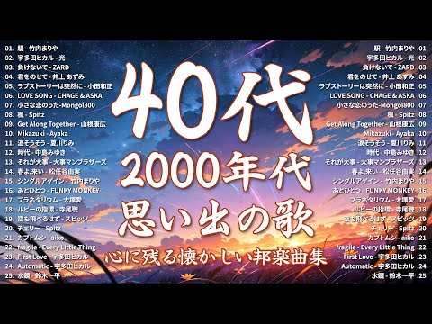 邦楽 90年代 〜 2000年代 ランキング ️🎤 j-pop 90 年代 名曲 邦楽 メド ️🎸40 歳以上の人々に最高の日本の懐かしい音楽