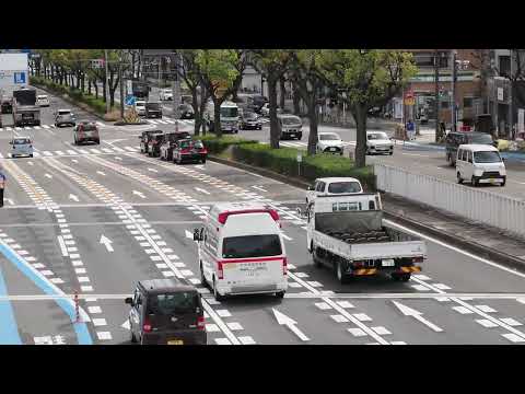 病院へ急ぐ救急熱田1　金山新橋を右へ