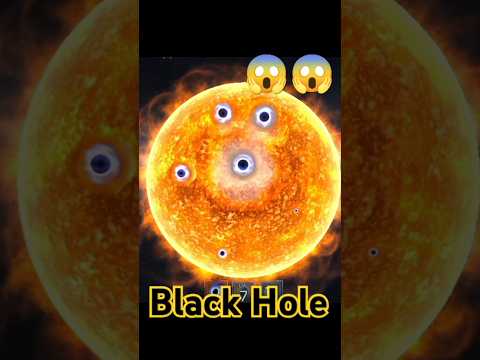 black hole vs sun #shorts #sun #blackhole #space #solarsystem #universe