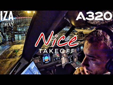 A321 NCE 🇫🇷 Nice | TAKEOFF 04R | 4K Cockpit View | ATC & Crew Communications