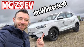 MG ZS EV Comfort in winter test: How good is the basic version with a small battery?