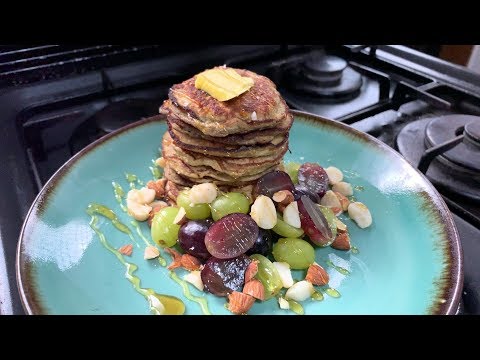 {ENG SUB} 몸에 좋은 홈메이드 바나나 오트밀 팬케이크 🍌🥞 / Homemade Natural Banana Oats Pancakes (sugar-free, flourless)