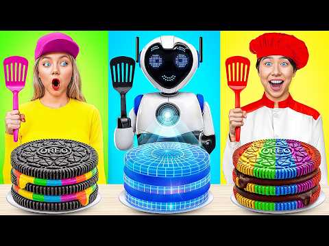 Me vs Grandma Cooking Challenge with a Robot | Kitchen War by Multi DO Smile