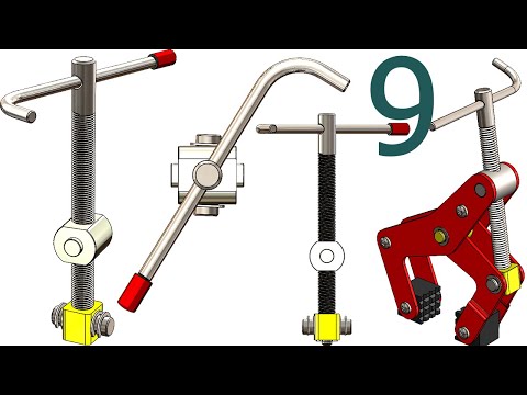 9-Project 49| Manual Clamp  |SolidWorks Tutorial: screw rod unit sub-Assembly & animation