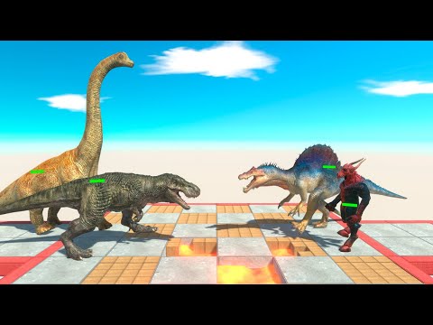 2 vs 2 Tournament Over Lava Trap - Animal Revolt Battle Simulator