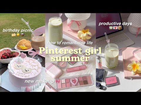 Pinterest girl summer ☀️🎀🍰romanticising summer, mini picnic, turning 20, makeup haul |aesthetic vlog