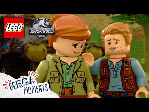 Claire and Owens Bumpy Ride! 🚗 | LEGO Jurassic World: Legend of Isla Nublar | Mega Moments