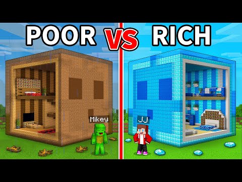 JJ and Mikey: POOR vs RICH Slime Statue Monster Battle in Minecraft - Maizen