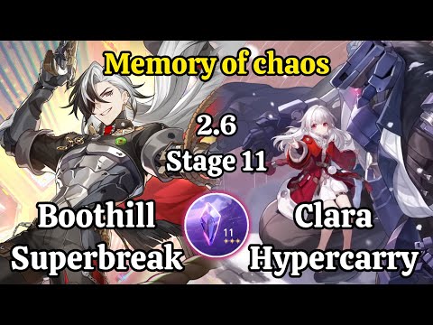 E0S0 Boothill Superbreak & E1S3 Clara Hypercarry 2.6 Memory of chaos stage 11 (3 star) / HSR