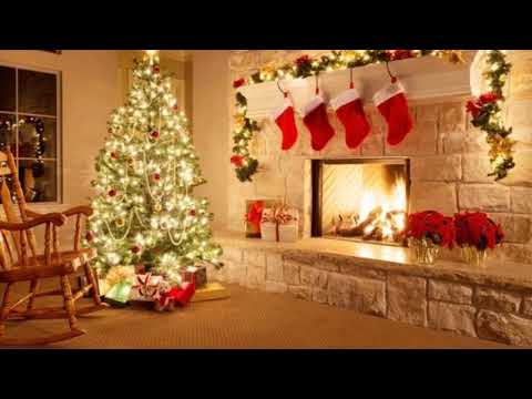 Classic Christmas Music with a fireplace and Beautiful Background Classics 2 hours #1