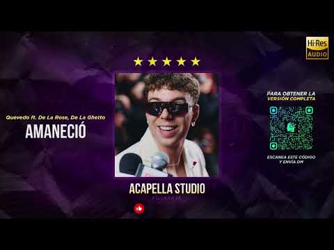 AMANECIÓ - Quevedo ft. De La Rose De La Ghetto 🎙️ ACAPELLA STUDIO (Filtrar IA)