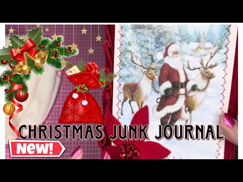 CHRISTMAS JUNK JOURNAL Flip Through #christmasjunkjournal (Available in my ETSY shop)