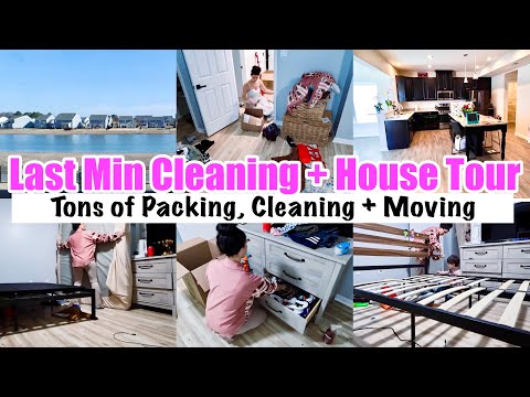 HOUSE TOUR + HUGE PACK & CLEAN WITH ME | MOVING INTO OUR NEW HOME!! EXTREME CLEANING MOTIVATION 2024