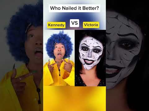 Kennedy VS Victoria, Who nailed it better? | Trending #coraline #makeuptransformation