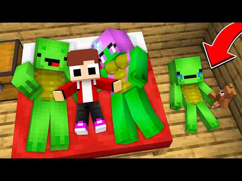 JJ is favorite BABY! Mikey SAD LOSER SLEEPS on FLOOR - Maizen Family Sad Story in Minecraft - Maizen