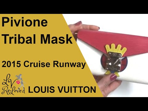 Close look at the Louis Vuitton Tribal Mask Wallet - Cruise Collection - Limited Edition - Pivoine