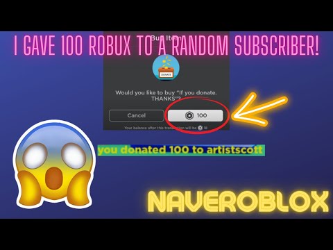 I gave 100 robux to a random subscriber! #roblox #robloxtrend #viral #viralvideo