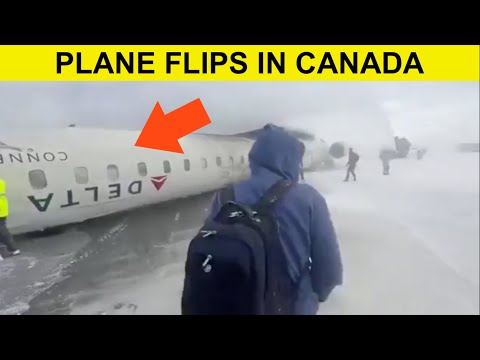 LIVE: Plane "Flips" In Delta Airlines Crash in Canada (R$E)