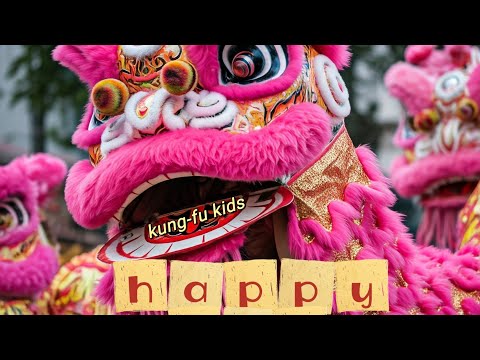 Pink lion dance 粉红舞狮