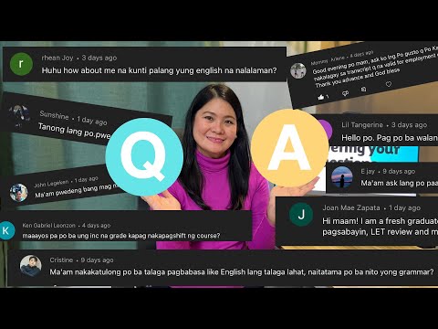 Q & A mula sa comment section | Problema sa kakaunting English at iba pa