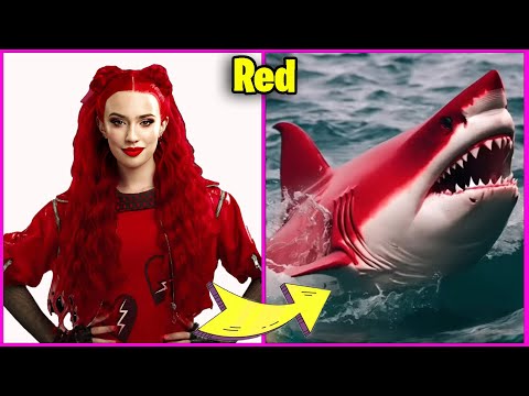 DESCENDANTS THE RISE OF RED CHARACTERS AS SHARK | NEW VIDEO 2025