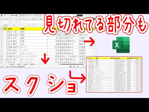 【Excel】見切れた範囲までスクショして画像利用するテク