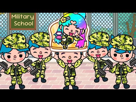 I Have 5 Brothers In The Military School 5️⃣💂  Toca Lisa | Toca Boca Story | Toca Boca