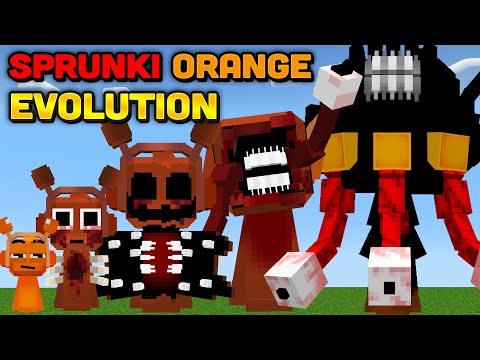 Minecraft But I Evolve SPRUNKI ORANGE FINAL PHASE 1-9