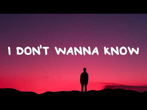 Tim Gallagher - I Don't Wanna Know (Lyrics)