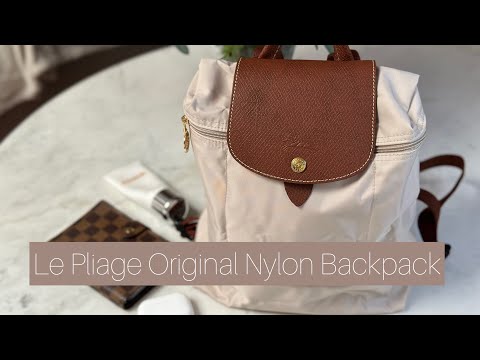 WIMB Long Champ Back pack • Le Pliage Backpack in Paper • what’s in my bag