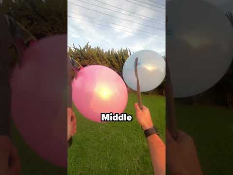 How many times can a balloon bounce on a blade?