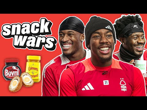 Nottingham Forest's Anthony Elanga, Ola Aina And Callum Hudson-Odoi Rate British Food | Snack Wars