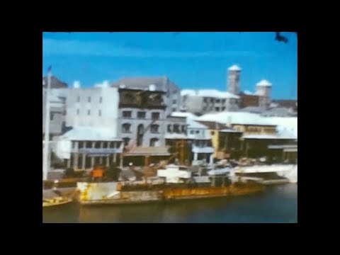 Bermuda 1950 - Color Footage! Hamilton Harbor, Reid Street - Front Street - British Sailors