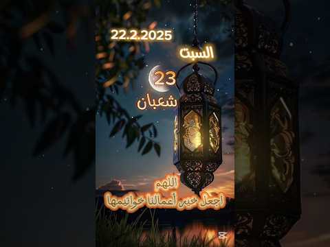 اللهم بارك لنا في شعبان #اللهم_بلغنا_رمضان