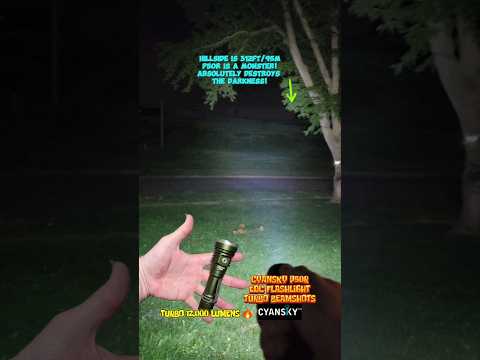 Cyansky P50R 12,000 LUMEN EDC OUTDOOR BEAMSHOTS 4x XHP50.3 HI LEDS POWERFUL FLASHLIGHT