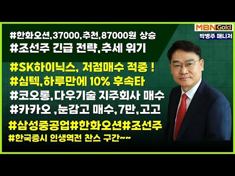 [대장주발굴의 달인 박병주](25.3.12)#심텍10%달성  #한화오션 추세위기#조선주   #SK하이닉스 #삼성전자#두산에너빌리티 목표가 5만 # 한화시스템#반도체