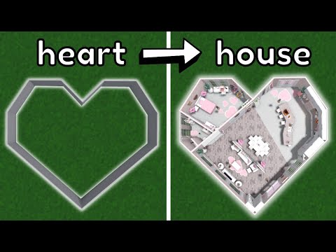 Building a HEART house in Bloxburg!