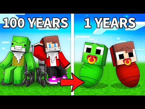 Mikey and JJ From Old To Babies in Minecraft (Maizen)