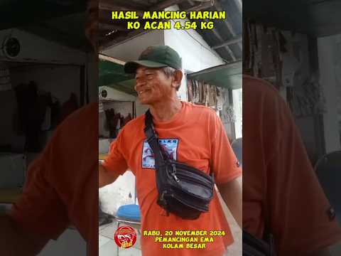 GACOR! HASIL MANCING HARIAN KO ACAN 4.5 KG DI PEMANCINGAN EMA #mancing #ikan #empang #tangerang