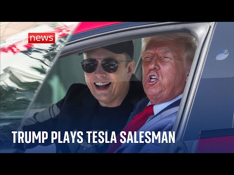 Donald Trump buys a Tesla to boost Elon Musk's struggling stock